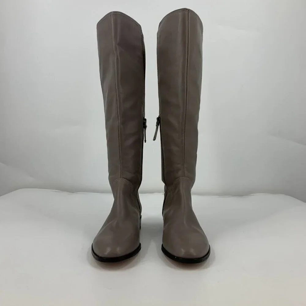 Louise et Cie Women's Lo-Verdi-R Round Toe Low Heel Leather Knee High Boots SZ 6